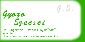 gyozo szecsei business card